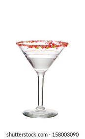 Isolated Clear Candy Cane Martini