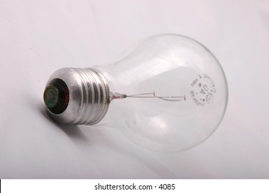 isolated clear lightbulb