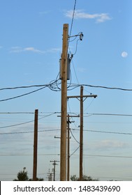 Isolated Closeup Of Electric Transformer On Pole To Signify The Aging Power Grid