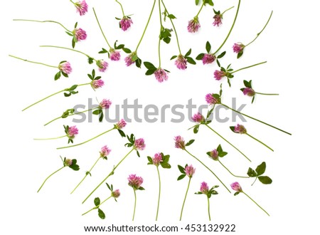 Similar – Clover frame on white background