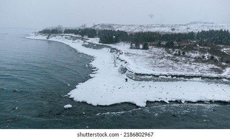 Isolated Coast In Canadian Winter