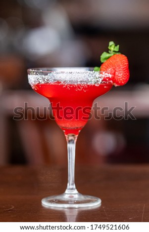 Isolated cocktail On Restaurant Table