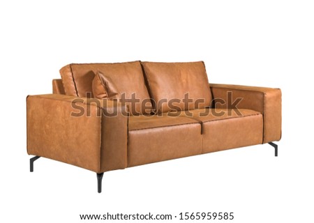 Isolated couch over white background