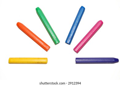 Isolated Crayola Colors Composition