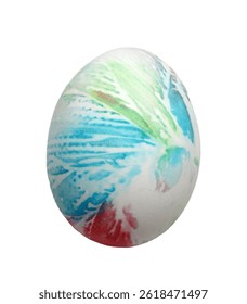 isolated decorative painted easter egg