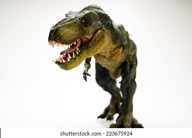 Isolated Dinosaurs Model On White Background