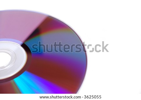 isolated dvd disc