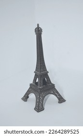 Isolated of Eiffel tower statue on white background