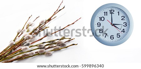 Isolated electronic wall clock. Goes to Summer time