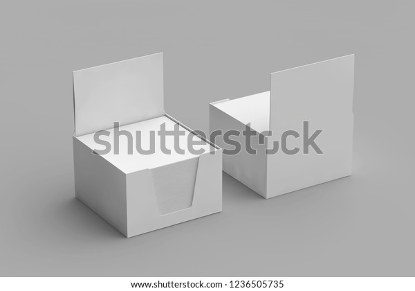 Download Isolated Empty Cube Block Note Stock Photo Edit Now 1236505735