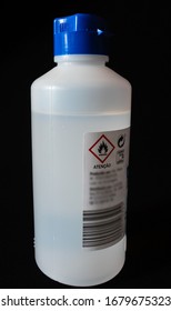 Isolated Ethyl Alcohol On Black Background