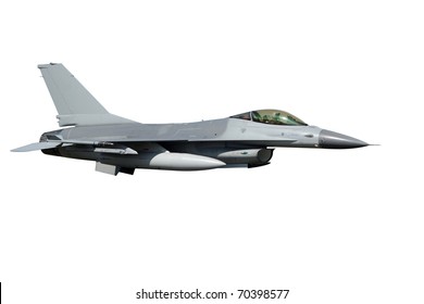 isolated F-16 jet fighter plane