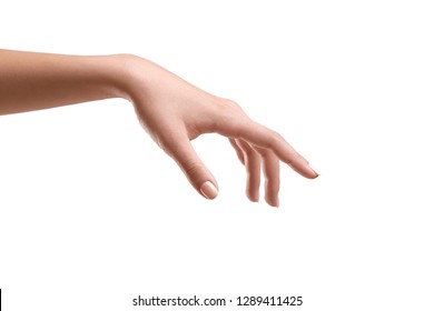 isolated famale hand creation of adam - Shutterstock ID 1289411425