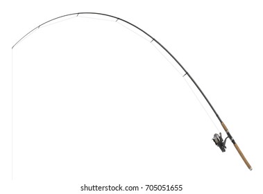 isolated fishing pole in white back - Shutterstock ID 705051655