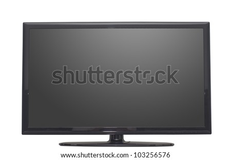 isolated flat screen tv or computer monitor, with 2 clipping path in jpg. One clipping path is tv outline, the other one is the screen.