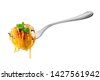 fork pasta isolated
