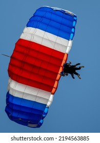 Isolated Free Sky Diver Approaching Landing Zone- Israel