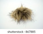 Isolated furball on white background