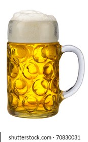 Isolated Glass Of German Bavarian Beer