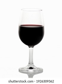 Isolated Glass With Port Wine On White Background