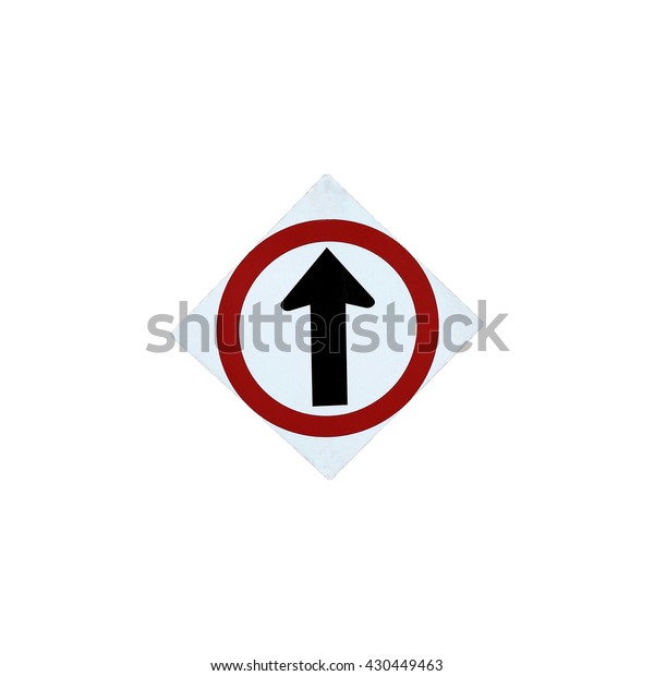isolated go straight\
sign