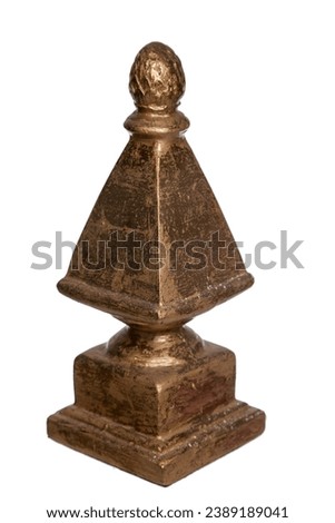 Isolated Golden Bronze Objects  Retro