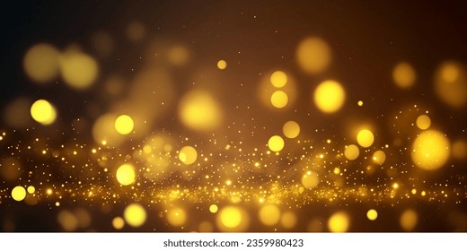 Isolated golden glitter lights on dark background - Powered by Shutterstock