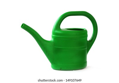 Isolated green watering can