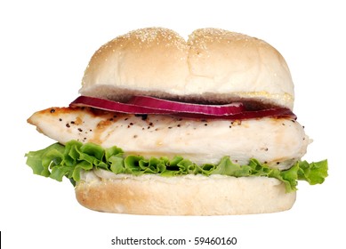 Isolated Grilled Chicken Sandwich