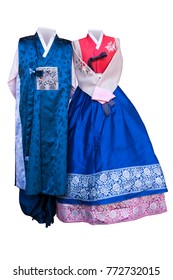 Isolated Hanbok. Korean Traditional Dress