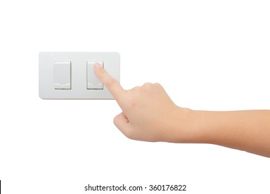 Isolated Hand Press Turn On/off Electrical Switch