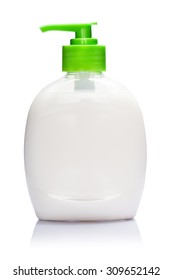 Isolated Hand Sanitizer Soap Dispenser On White Background