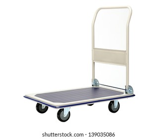 Isolated Hand Truck On White Background