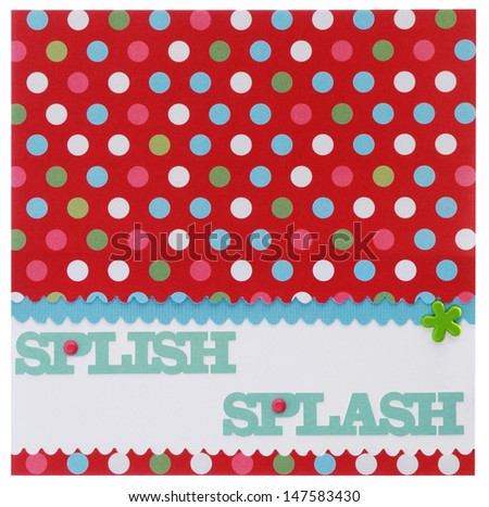 Isolated handmade card with bright colors for a holiday feeling