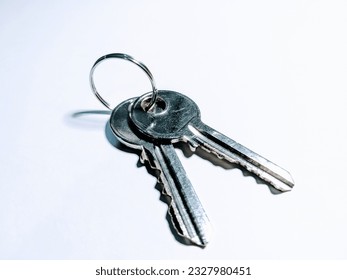 Isolated house keys with keyring - Powered by Shutterstock