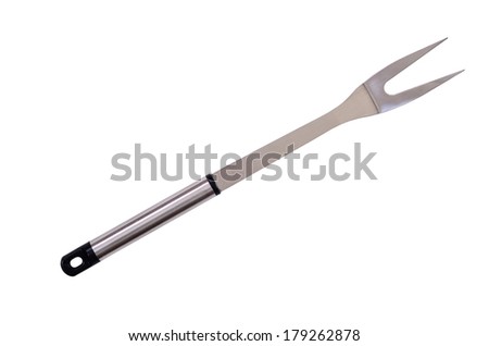 An isolated image of a barbecue fork