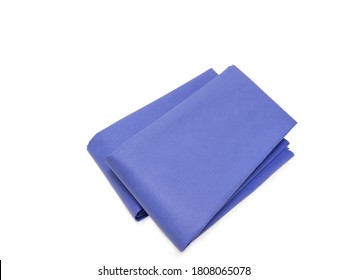 Isolated Image Of Blue Drape Sheet Using For Steam Sterilization And Medical Purpose