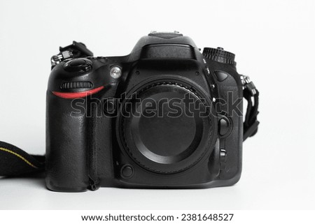 Isolated image of an older pro DSLR camera body
