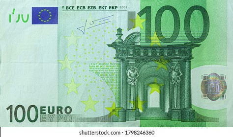Isolated image of One hundred Euro bill in front side - Shutterstock ID 1798246360