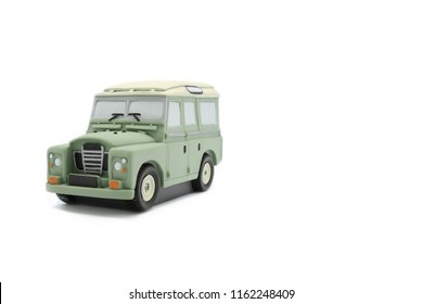 Isolated Jeep Model On White Background.