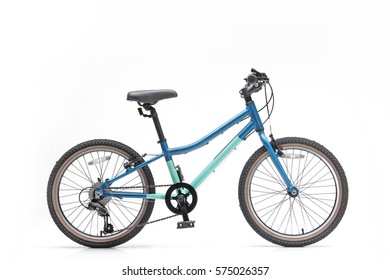 Isolated Kids Bike 20 Inch In Cyan