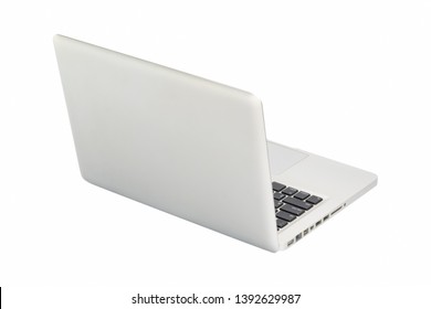 Isolated Laptop Back Side On White Background