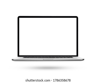 Isolated Laptop or notebook with clipping path , Computer display with blank screen on a transparent background