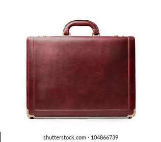 Isolated Leather Briefcase