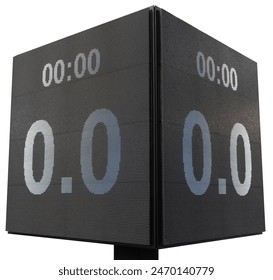 Isolated led panel with score 0 - 0 - Powered by Shutterstock