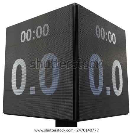 Isolated led panel with score 0 - 0