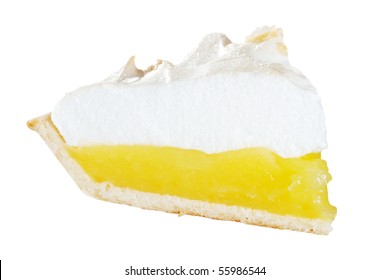 Isolated Lemon Meringue Pie Slice