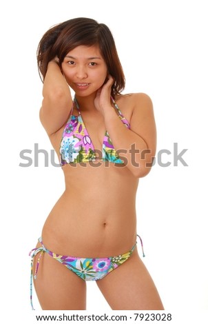 Isolated Lovely And Sexy Young Asian Girl Wearing A Bikini Isolated Lovely And Sexy Young Asian Girl Wearing A Bikini