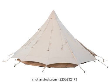 isolated object for tent in camping park on white background , material for art work and design job