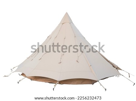isolated object for tent in camping park on white background , material for art work and design job